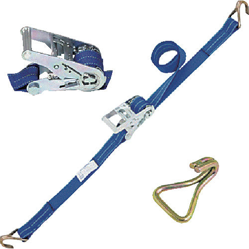 シライ ベルトラッシング(ラチェットバックル式) ベルタイト(R) エコマーク認証品 端末金具付き ナローフック付 REK50L6NH300 1 台