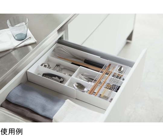 伸縮&スライド カトラリートレー タワー ホワイト 3382 1個