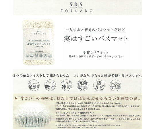 Absorbent, quick-drying, antibacterial, odor-resistant, and mold-resistant. Amazing bath mat, approx. 50 x 70 cm, white, 197893, 1 piece