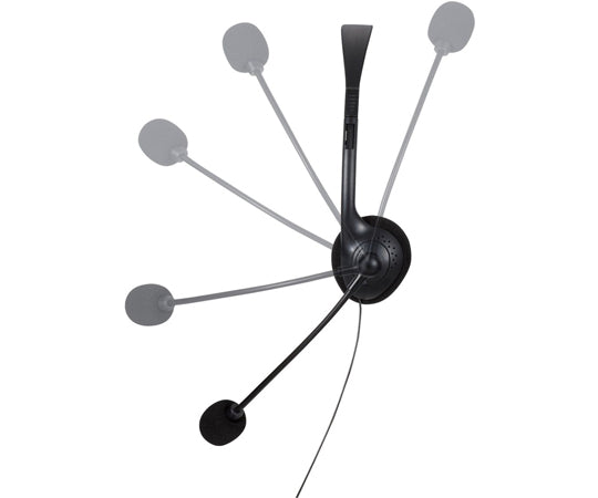 유선 헤드셋 양귀 오버헤드 소형 4극 1.8m 블랙 HS-HP01STBK 1개