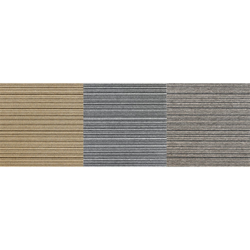 Oshimaya Japanese-made tile carpet, striped brown, 50 x 50 cm, STCS-03, 1 piece