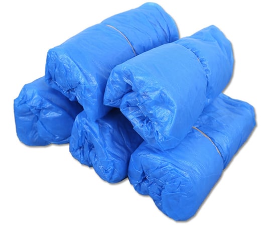 防水使い捨てシューズカバー 青 100枚入 J2497-BL 1袋(100枚入)