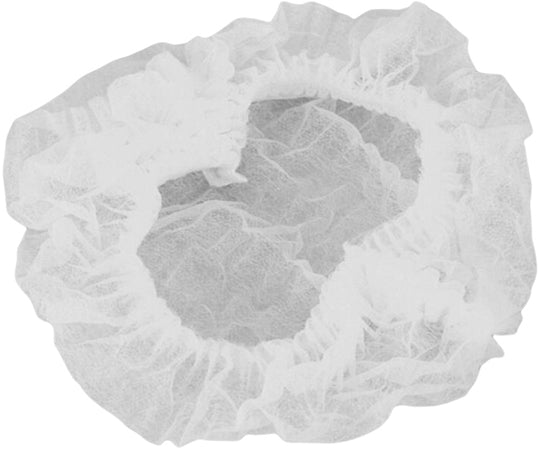 Disposable Gathered Cap, White, 100 Pieces, J2499-WH, 1 Bag (100 Pieces)