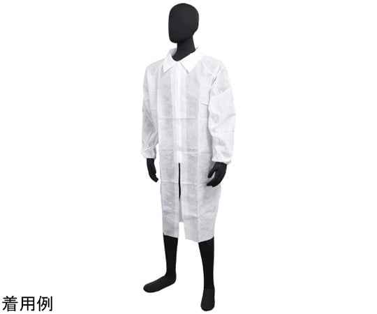 不織布使いきり白衣 ホワイト LL 7028 1枚