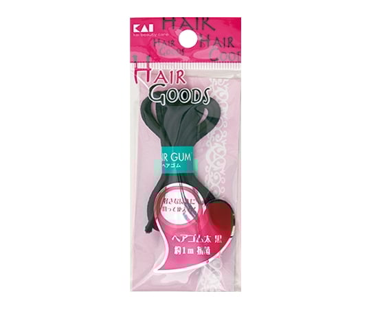 HG Hair Tie Thick Black 1m #000HA3018 1pc