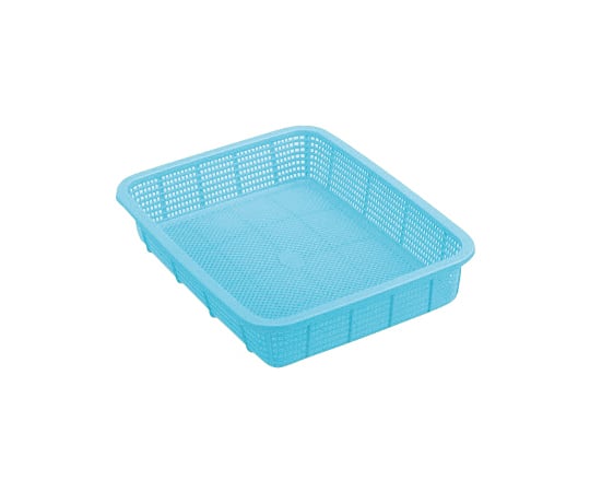 Shallow square basket, small, blue, K543B2, 1 pc