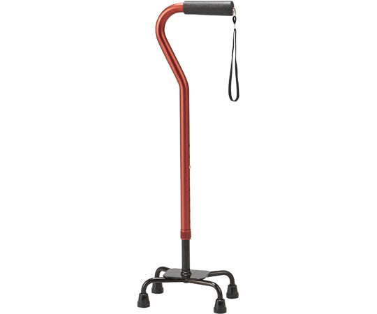 Aluminum 4-point support cane, red, AQ-11RE, 1 piece