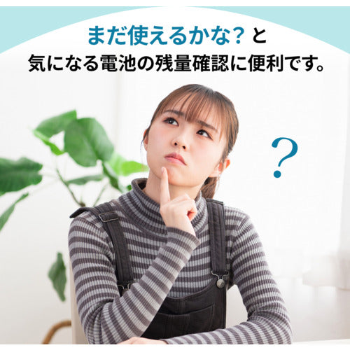 MAG Battery Checker Battery Level Check Dry Cell Button Cell Ivory N-037IV N-037 IV 1 pc