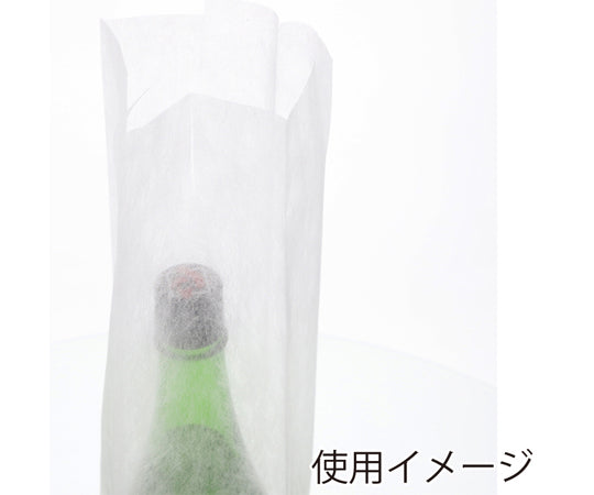 Non-woven sake bottle bag, for 1.8L bottles, white, 100 pieces, 004506601, 1 bundle (100 pieces)