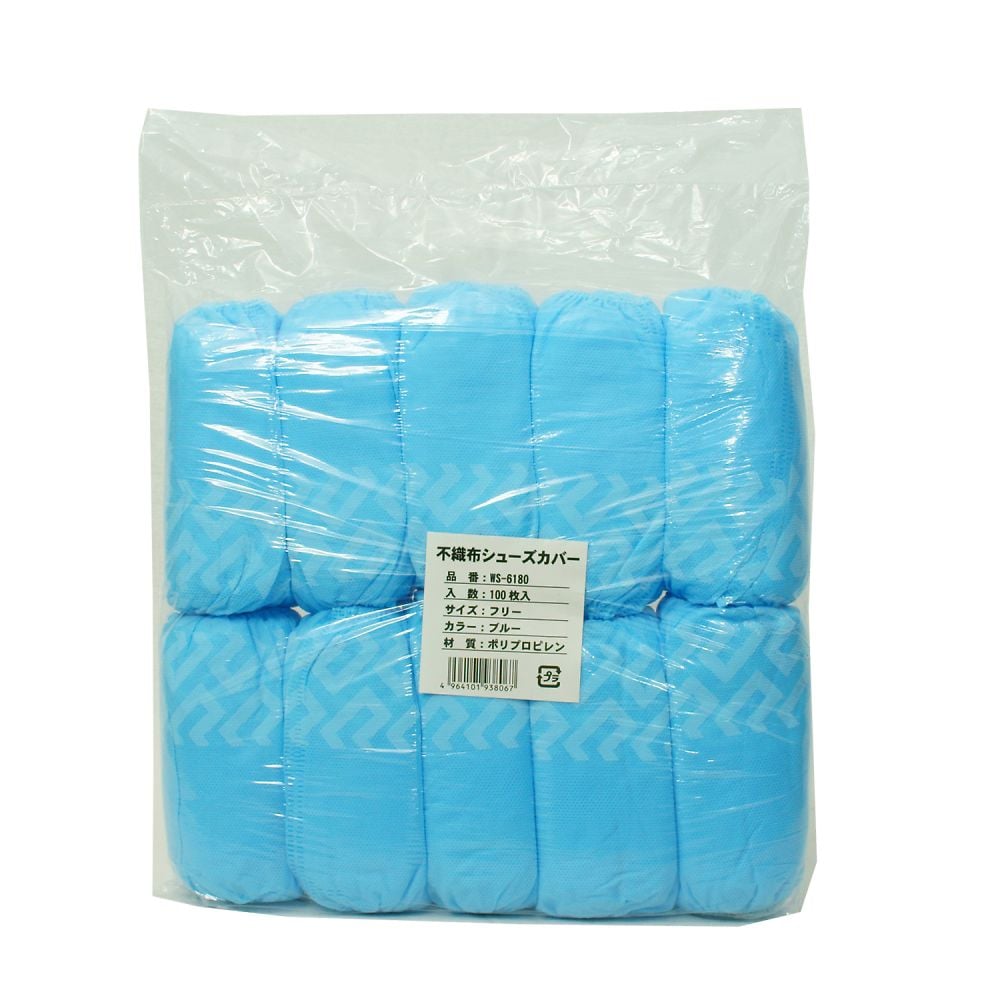 일회용 부직포 슈즈 커버 미끄럼 방지 첨부 100장입 WS6180 1봉(100장입)