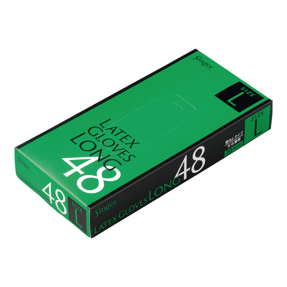 가수 라텍스 장갑 롱 48L 20장입 NR1500PF-NB-L 1상자(20장입)