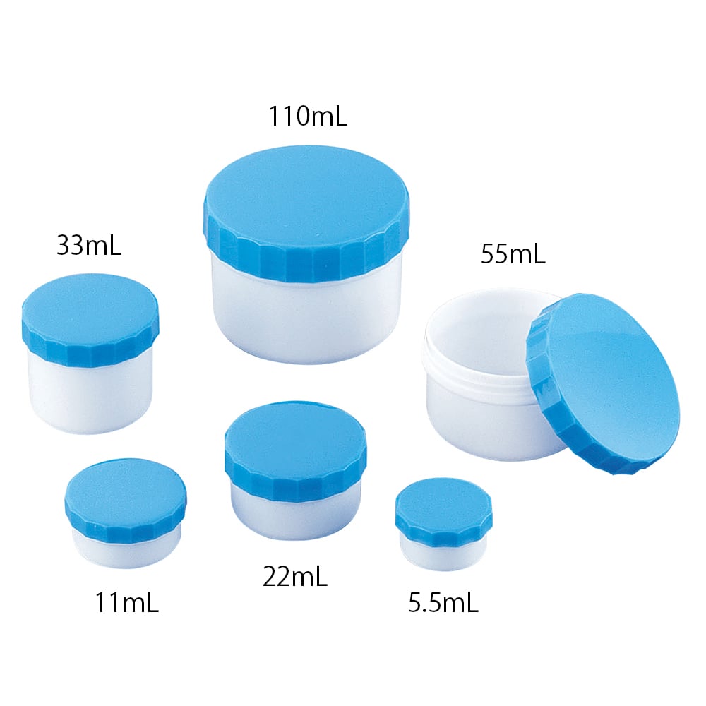 プラ軟こう壺(深型)33mL 1箱100個入 青 EOG滅菌済 30 1箱(100個入)