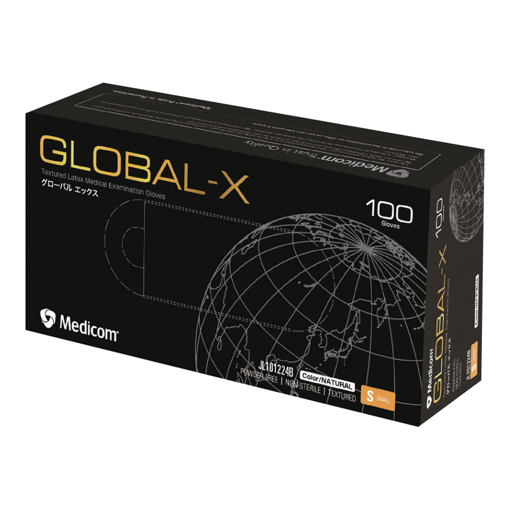 GlobalX Latex Gloves (Powder Free) S 100 pieces JL101224B 1 box (100 pieces)