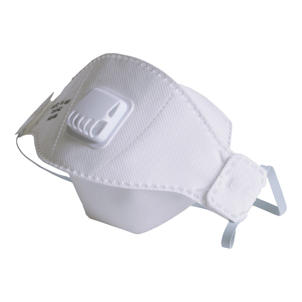 Three-sided N-95 mask (individually wrapped) with valve, 1 mask x 15 bags, AM-N95TV, 1 box (1 mask x 15 bags)