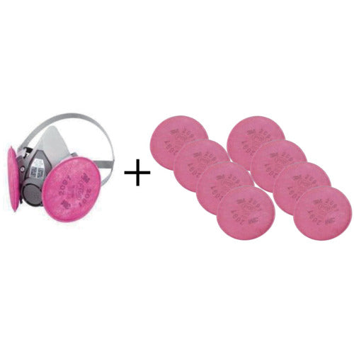 3M 【在庫限りセール品】取替式防じんマスク(RL3国家検定合格品) 6000/2091−RL3 Mサイズ アスベストキット 6000/2091-RL3M A 1 S