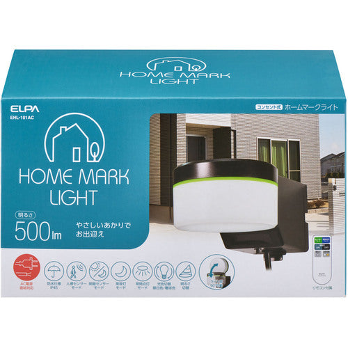 ELPA Outdoor Sensor Light Home Mark Light Round Type EHL-101AC 1 unit