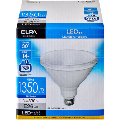ELPA LED light bulb, beam type, LDR14D-M-G056, 1 piece