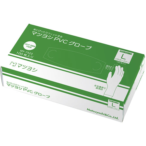마쓰요시 PVC 글로브 파우더 프리 L 25326602 100 매입 25326602 1 상자