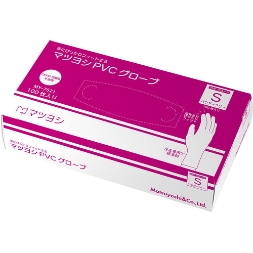 Matsuyoshi PVC Gloves Powder Free S 25326600 100 pieces 25326600 1 box