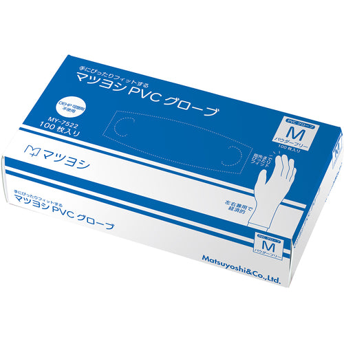 Matsuyoshi PVC Gloves Powder Free M 25326601 100 pieces 25326601 1 box