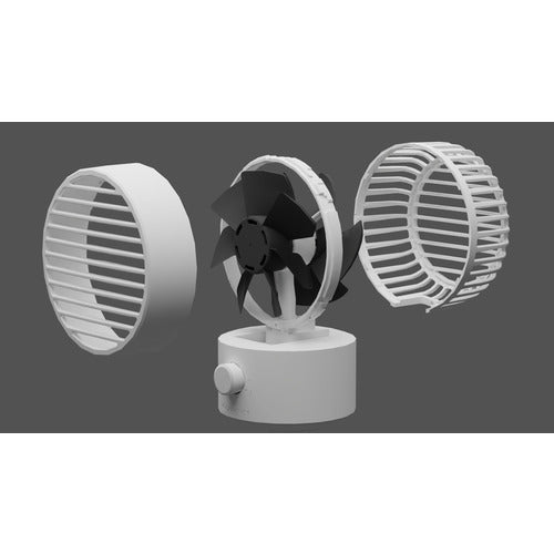 RHYTHM 卓上扇風機 静音 小型 USB給電式 自動首振り 強力 DCモーター 2重反転ファン デスクファン お手入れ簡単 Silky Wind Mini ライトグレー 9ZF038RH08 1 個