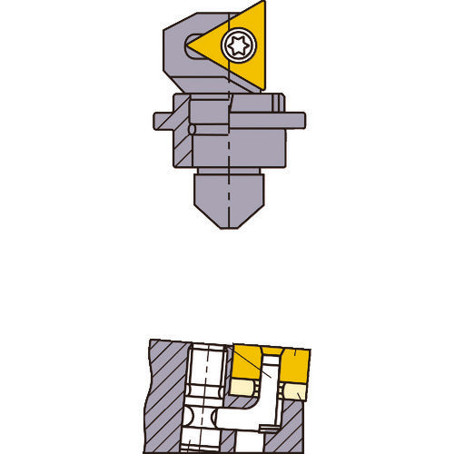 Mitsubishi Tooling & Composite Tools FV Type High Bore Fine Lever Lock Clamp Type High Bore Cartridge FVPN41 1 pc