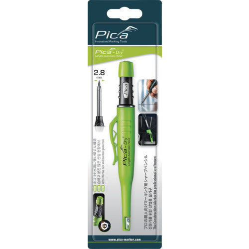 Pikamarker Architectural Mechanical Pencil "Dry" Round Lead 2.8mm Black 2B Blister Pack 3030SB03 1 Piece