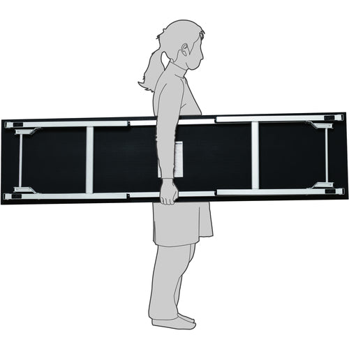 TRUSCO 超薄型テクセル天板 超軽量折り畳み会議テーブル(アルミ脚) 1800×450 ブラック TTAB-1845A-BK 1 台
