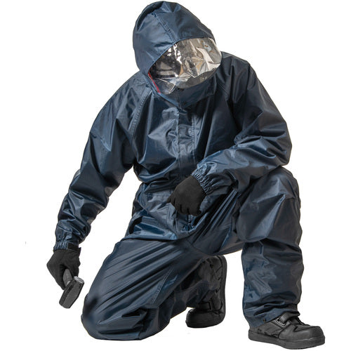Makku Dual Fit Rain Suit Navy L AS516024 1 unit