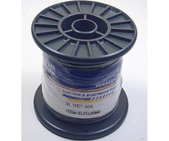 UL1007 耐熱ビニル絶縁電線 黒 100m巻 AWG24 UL1007AWG24-100MR(BK) 1リール
