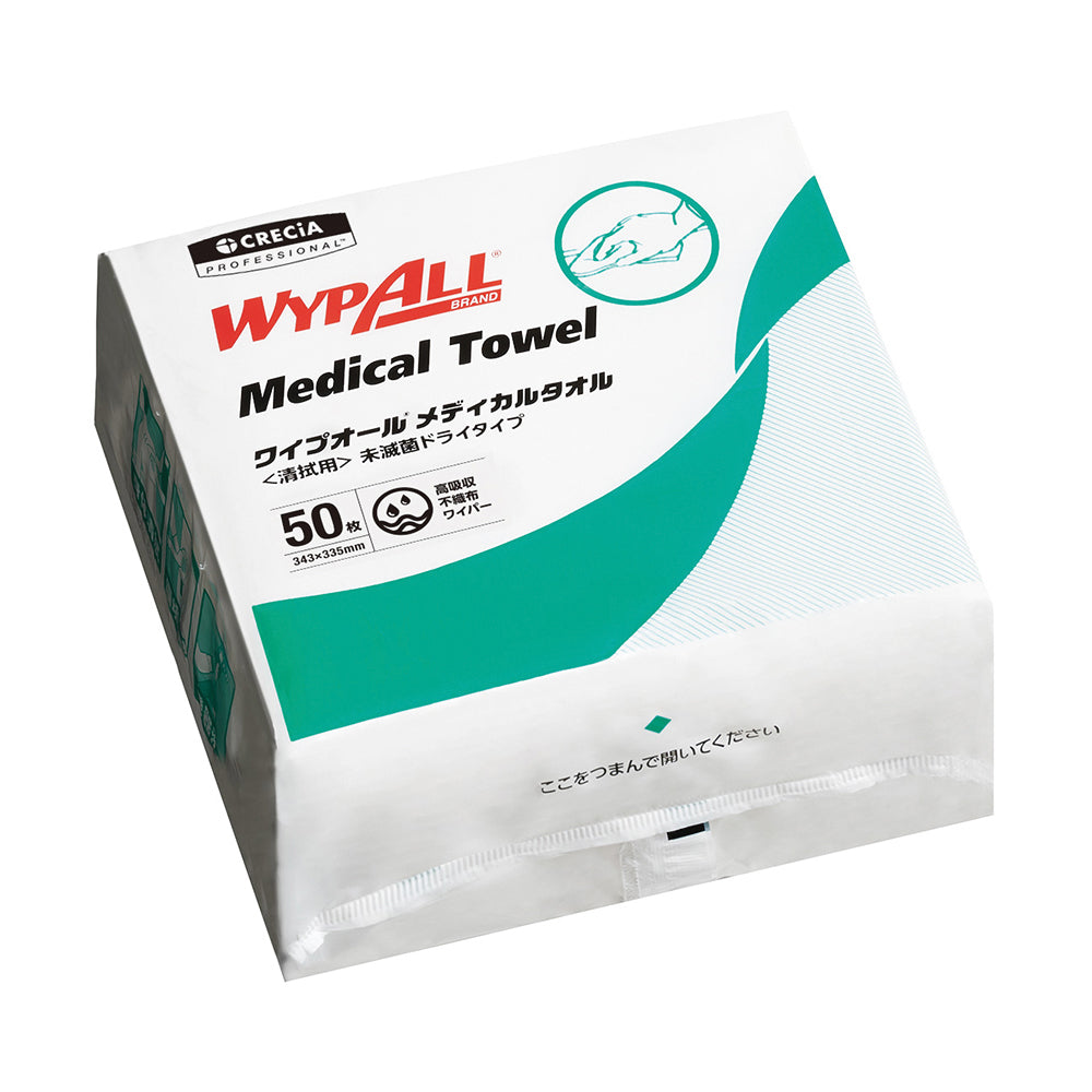 Wipeall Medical Towel, 4-fold, 50 sheets, 60553B, 1 bag (50 sheets)