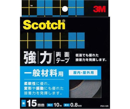 Scotch Strong Double-Sided Tape for General Materials 15mm x 10m PKH-15R 1 Roll