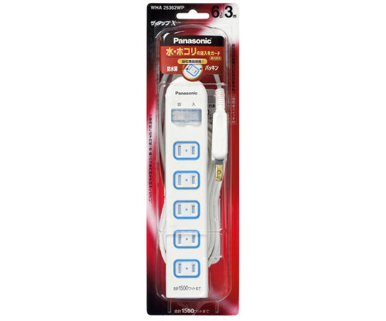 더 탭 X 6코 입 3m 일괄 방수 스위치 WHA25362WP 1개