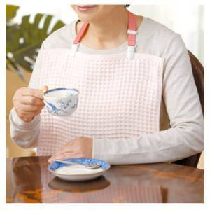 フットマークお食事エプロン のびるクリップ イエロー