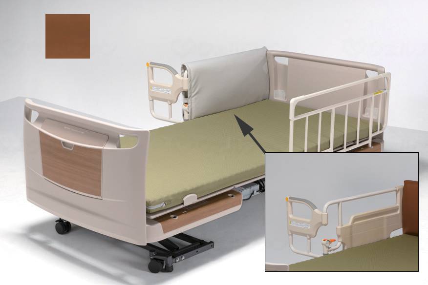 特殊衣料サイドレールクッションカバー(L字用) ブラウン