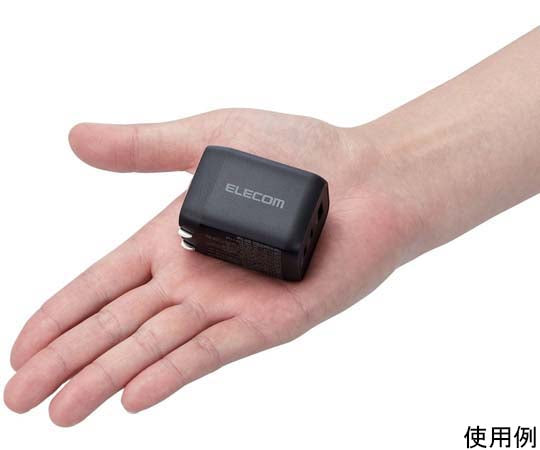 AC adapter for laptops, USB charger, USB Power Delivery compatible, PPS compatible, 65W, USB-C2 port, USB-A1 port, swing plug, black, ACDC-PD4465BK, 1 piece