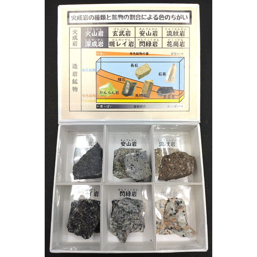 Mini Specimen Series Igneous Rocks 6 Types Set 1 Box