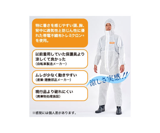 化学防護服 LIVMOA®2000 高通気スタンダード XL 1枚 E-01-002-XL 1枚