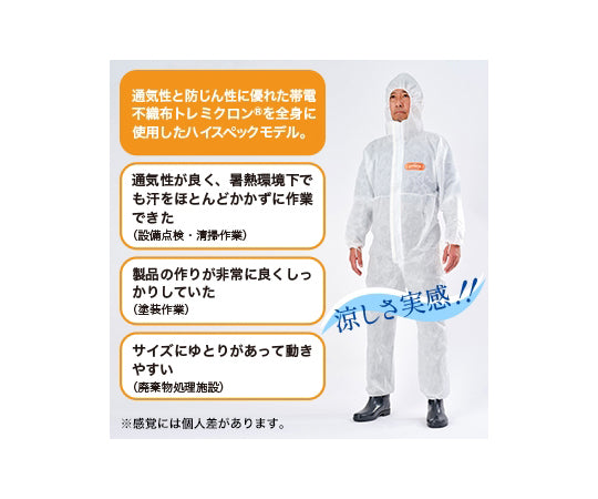 化学防護服 LIVMOA®3000 高通気ハイスペック L 1枚 A-01-001-L 1枚