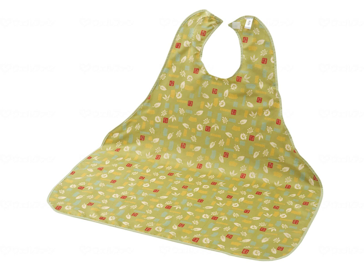 Pigeon Tahira Shoulder-friendly Meal Apron, Japanese-style Green