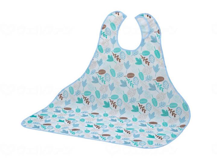 ピジョンタヒラ肩まわりすっきり食事エプロン リーフ緑