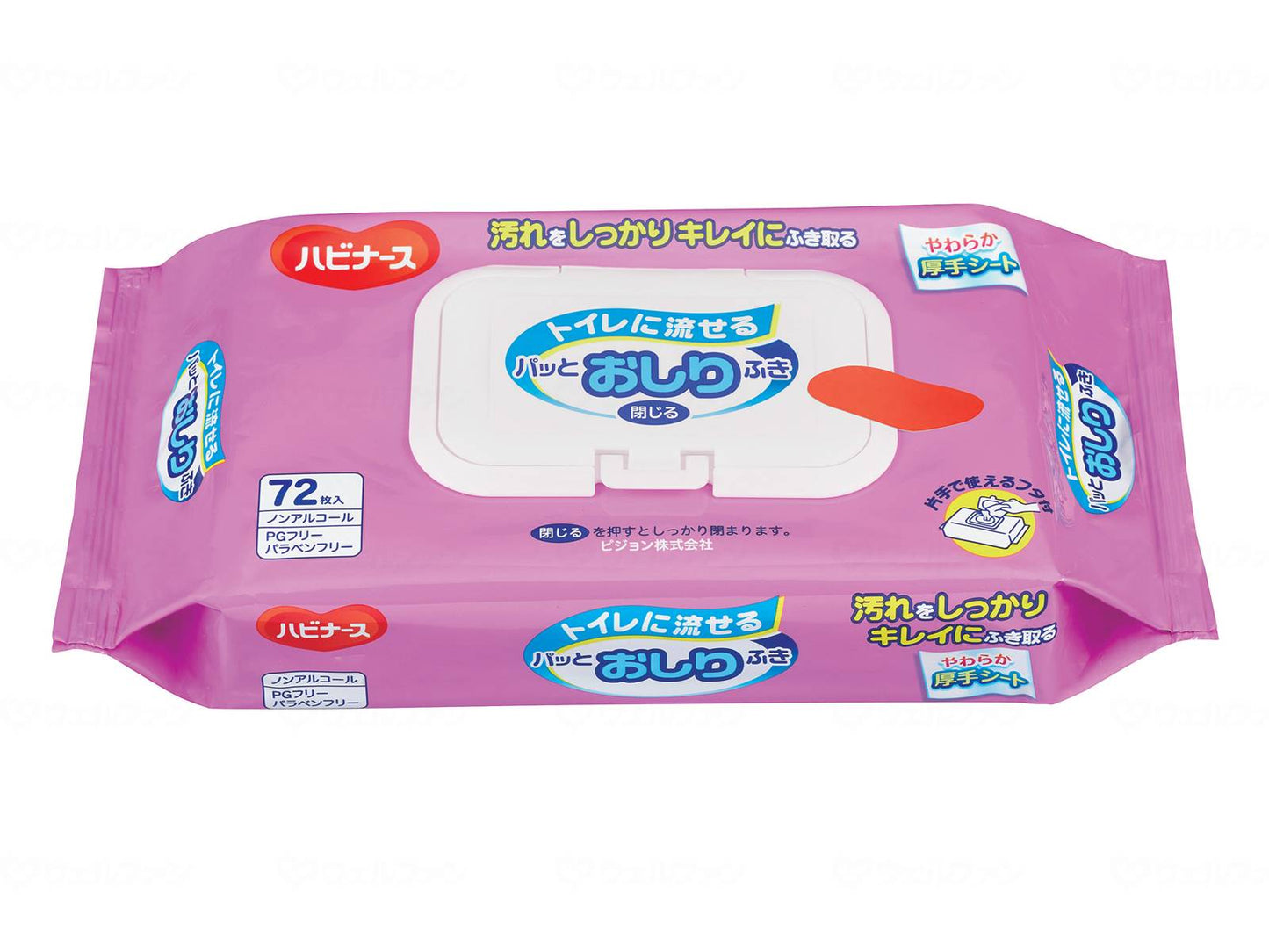 Pigeon Tahira Habinar Toilet-Flushable Wet Wipes 72 Sheets Quantity