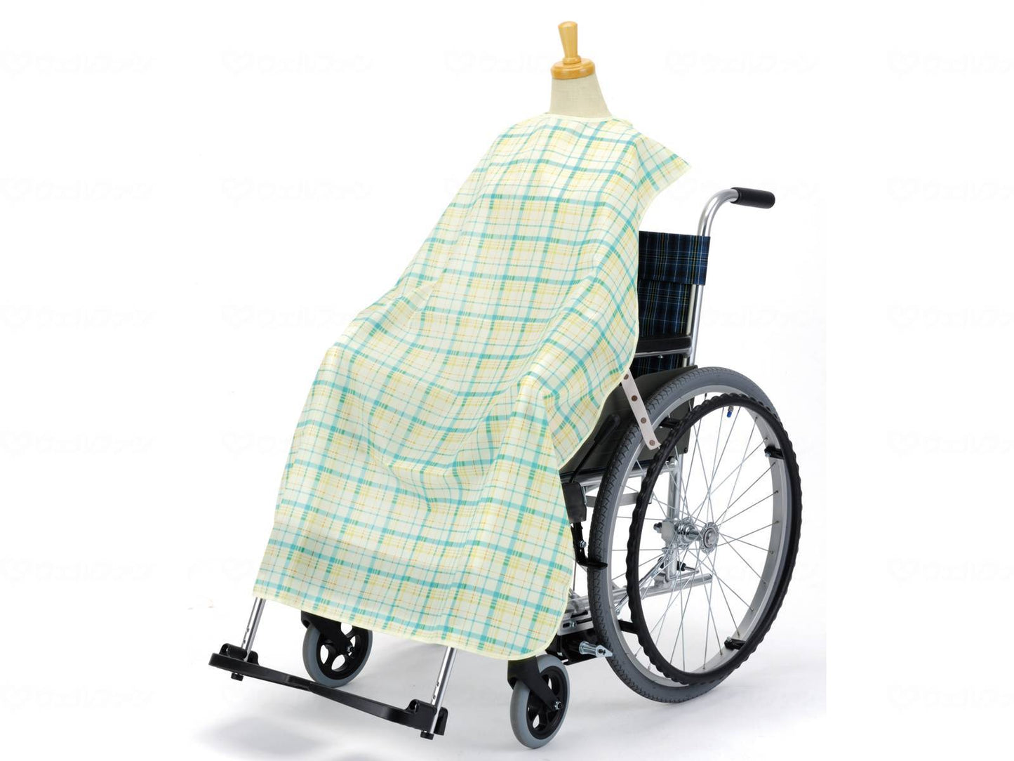 Pigeon Tahira Spill-Proof Dining Apron for Wheelchairs and Dining Tables, Checkered Pattern