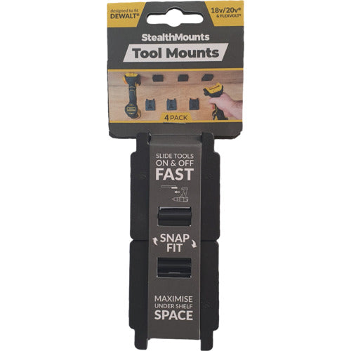 ステルスマウント ツールマウントデウォルトXR用ステルスマウント(4個入り)ブラック TM-DW18-BLK-4 1 個