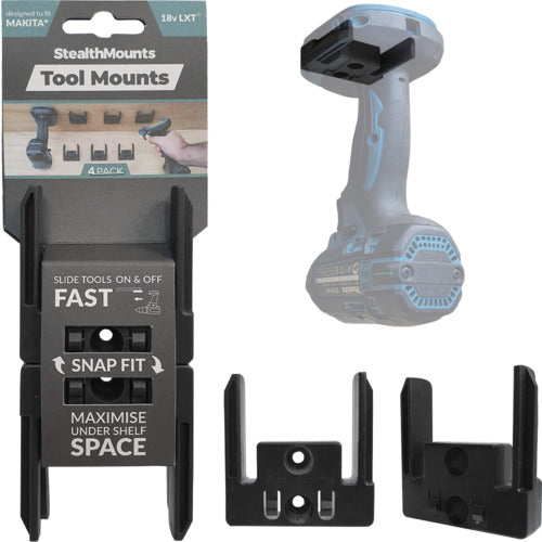 ステルスマウント ツールマウントマキタLXT用ステルスマウント(4個入り)ブラック TM-MK18-BLK-4 1 個