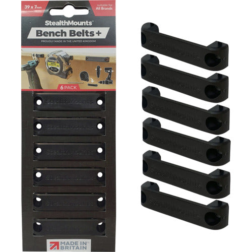 Stealth Mount Bench Belt+ (6 pieces) Black BB-PL-BLK-6 1 piece