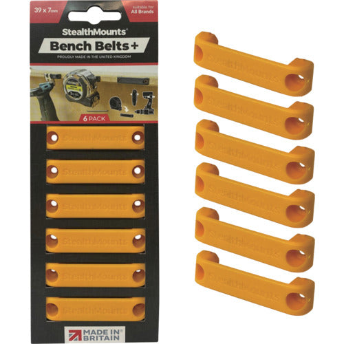 Stealth Mount Bench Belt+ (6 pieces) Yellow BB-PL-YLW-6 1 piece