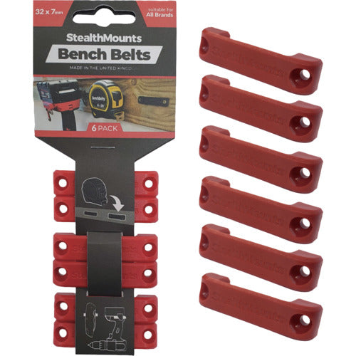 ステルスマウント ベンチベルト(6個入り)レッド BB-RED-6 1 個