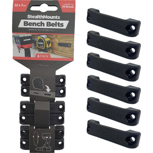Stealth Mount Bench Belt (Pack of 6) Black BB-BLK-6 1 pc