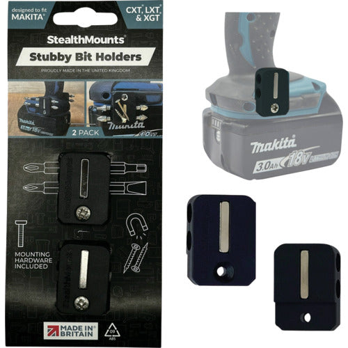 Stealth Mount Stubby Bit Holder for Makita (2 pieces) Black BH-MK-S-BLK-2 1 piece
